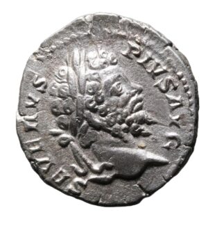 Septimius Severus (193-211 AD). Rome AR Denarius, Septimius Severus on horseback to left